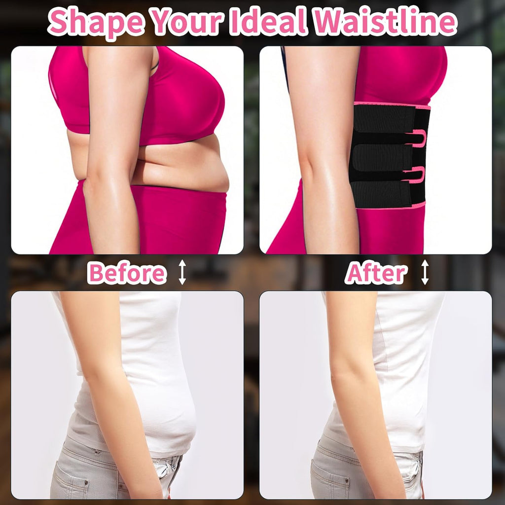Skiennix Sweat Waist Trainer - Adjustable Waist Trimmer Belt for Effective Workout | Unisex Fitness Wrap