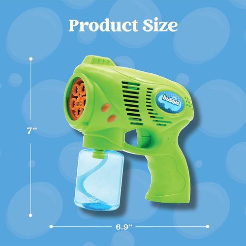 JOYIN Kids Bubble Gun - Includes 2 Bottles of Refill Solution | Perfect Summer Party Toy for Ages 1-8