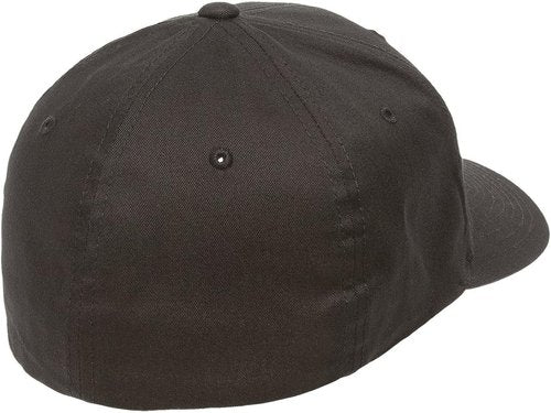Flexfit Unisex Fitted Baseball Cap - Cotton Twill, Black, Large/X-Large Size