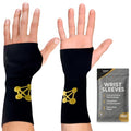 CopperJoint Wrist Brace for Carpal Tunnel Pair, Medium- Adjustable Compression Support for Men & Women-Elastic Hand Support Pain Wrist Splint for Tendonitis, Arthritis, Sprain for Day & Night Use