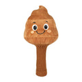 Funny Poop Face Golf Club Headcover – Plush Novelty Driver Head Cover with Cute Smile – Fits Most 460cc Drivers – Soft Protection & Unique Gift for Golf Lovers