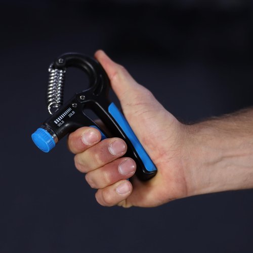 Capelli Sport Hand Grips, Adjustable Finger Exerciser with Ergonomic Handles, 20-90 lbs, Blue/Black