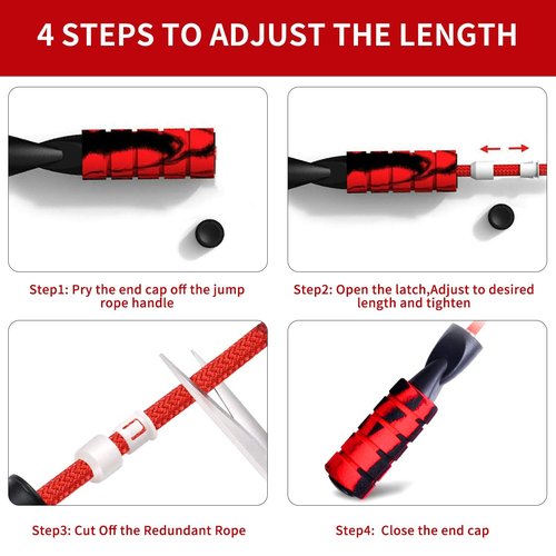 Jump rope, Professional Weighted Jump rope workout, Adjustable Tangle-Free with Ball Bearings Exerciser Jump ropes for Cardio, Endurance Training, Fitness Workouts, Jumping Exercise
