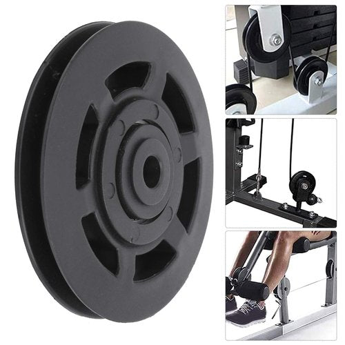 Keenso Bearing Pulley Wheel, 10Pcs/Set 95mm Pulley Universal Nylon Bearing Pulley Wheel Replacement Gym Fitness Equipment Combination fitness products