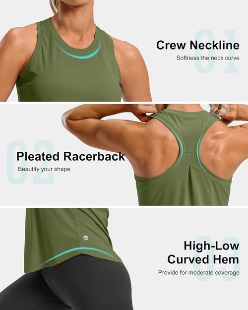 G Gradual Women's Racerback Workout Tank Top - Loose Fit Athletic Yoga Shirt | Ideal for Gym & Running
