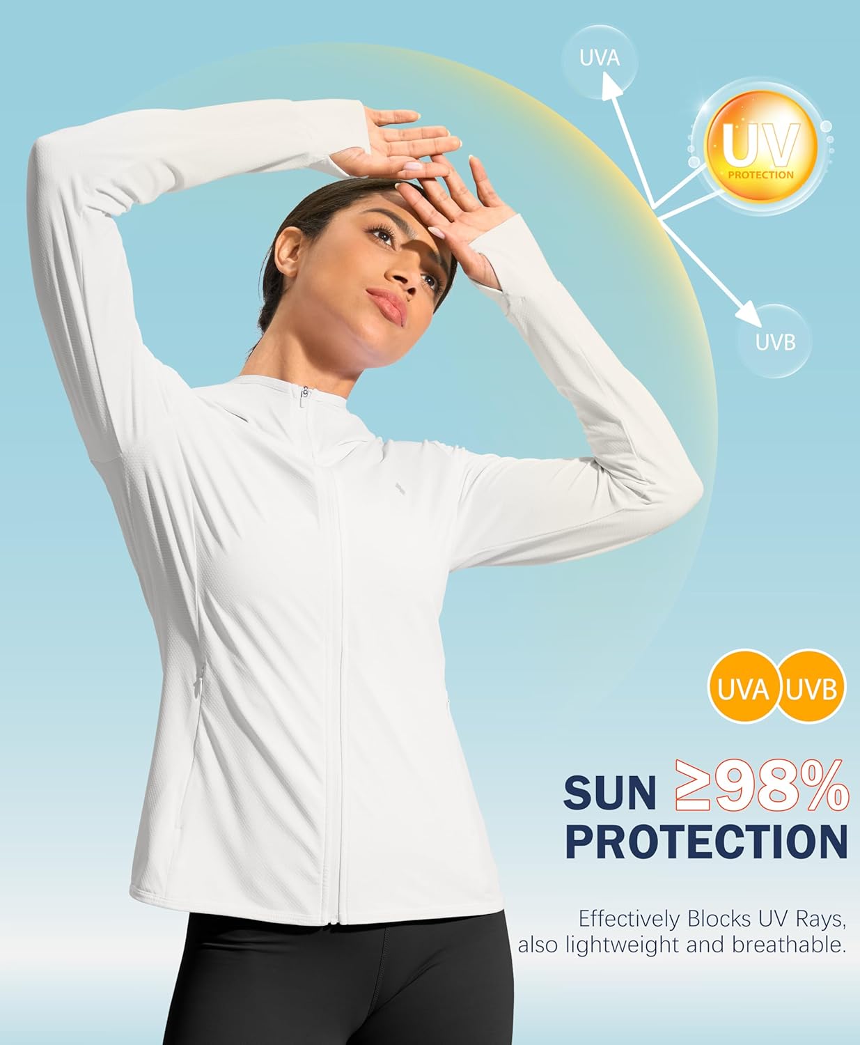Soothfeel Women's Sun Protection Hoodie Jacket - Lightweight UPF 50+ Long Sleeve with Pocket | Ideal for Hiking