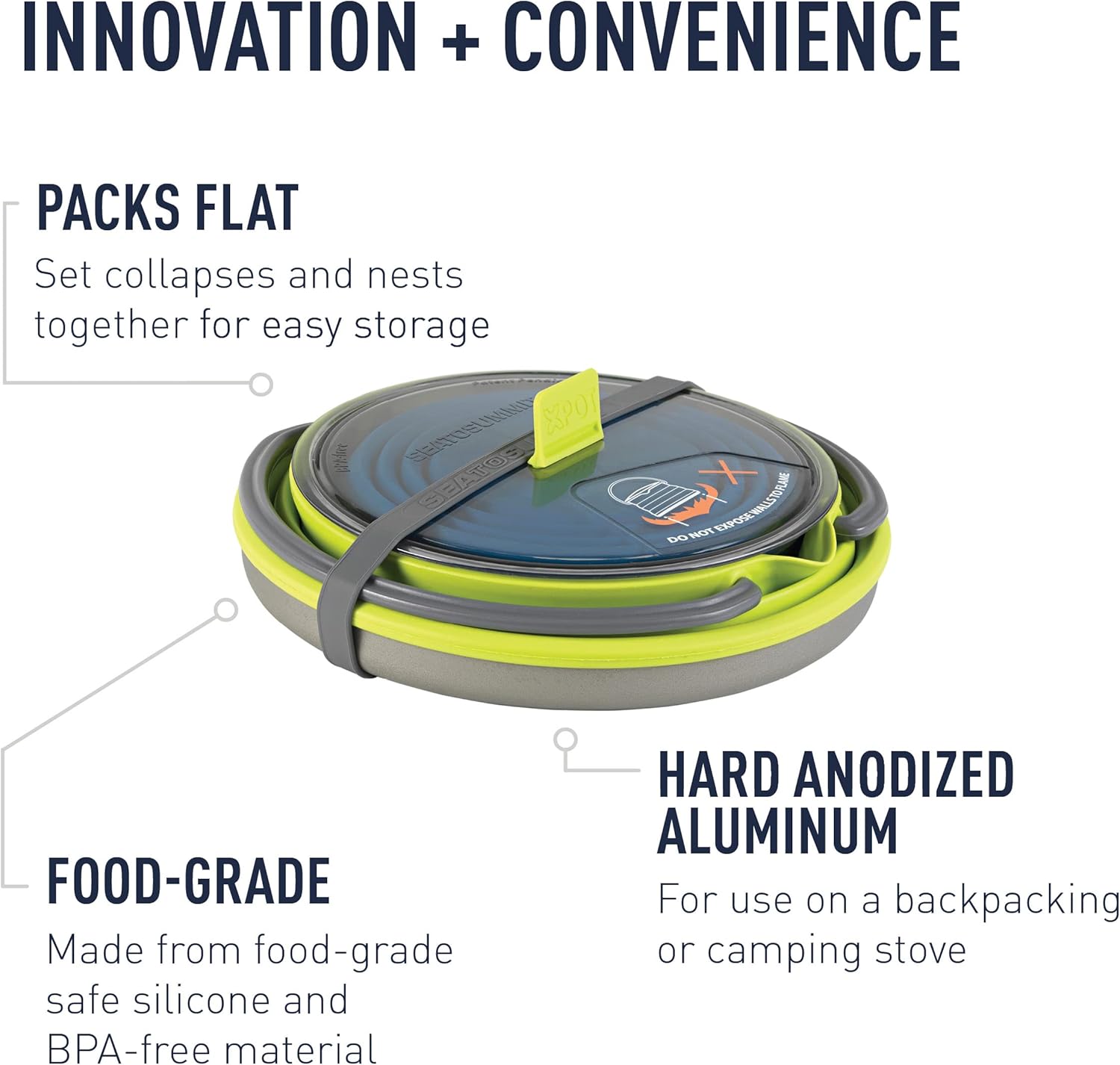 Sea to Summit X-Pot Collapsible Kettle & Mug Set - Perfect for Backpacking & Camping