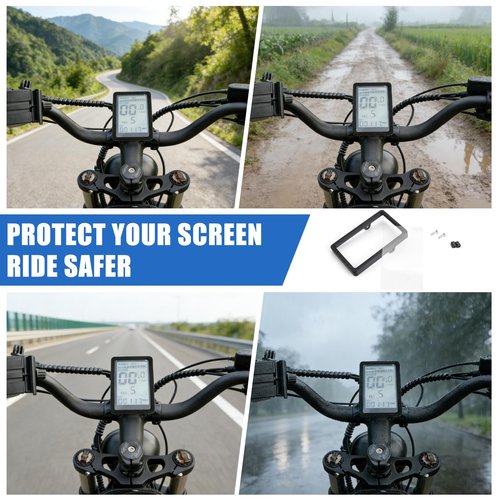 YIBEICO Shock Absorbent Protective Bumper Display Edge Guard for Ridstar Q20 E-Bike Display Screen, Accessory, Compatible with Ridstar Q20