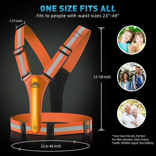 LED Reflective Vest by [Brand Name] - High Visibility Safety Gear for Night Walking & Cycling
