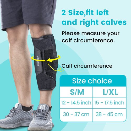 Calf Brace Leg Compression Sleeves for Men & Women, Shin Splints for Calf Muscle Wrap, Diamond-shaped Elastic Band for Pressure, fit Swelling, Varicose Vein Pain Relief, Running, Fitness (L/XL-2 pcs)