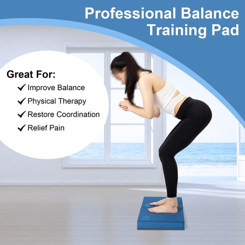 StrongTek Professional Foam Exercise Balance Pad - 15.8" x 13" x 2", High-Density TPE Foam Knee Pad, Non-Slip & Water-Resistant, for Balance Training, Physical Therapy, Yoga, and More, Pack of 2