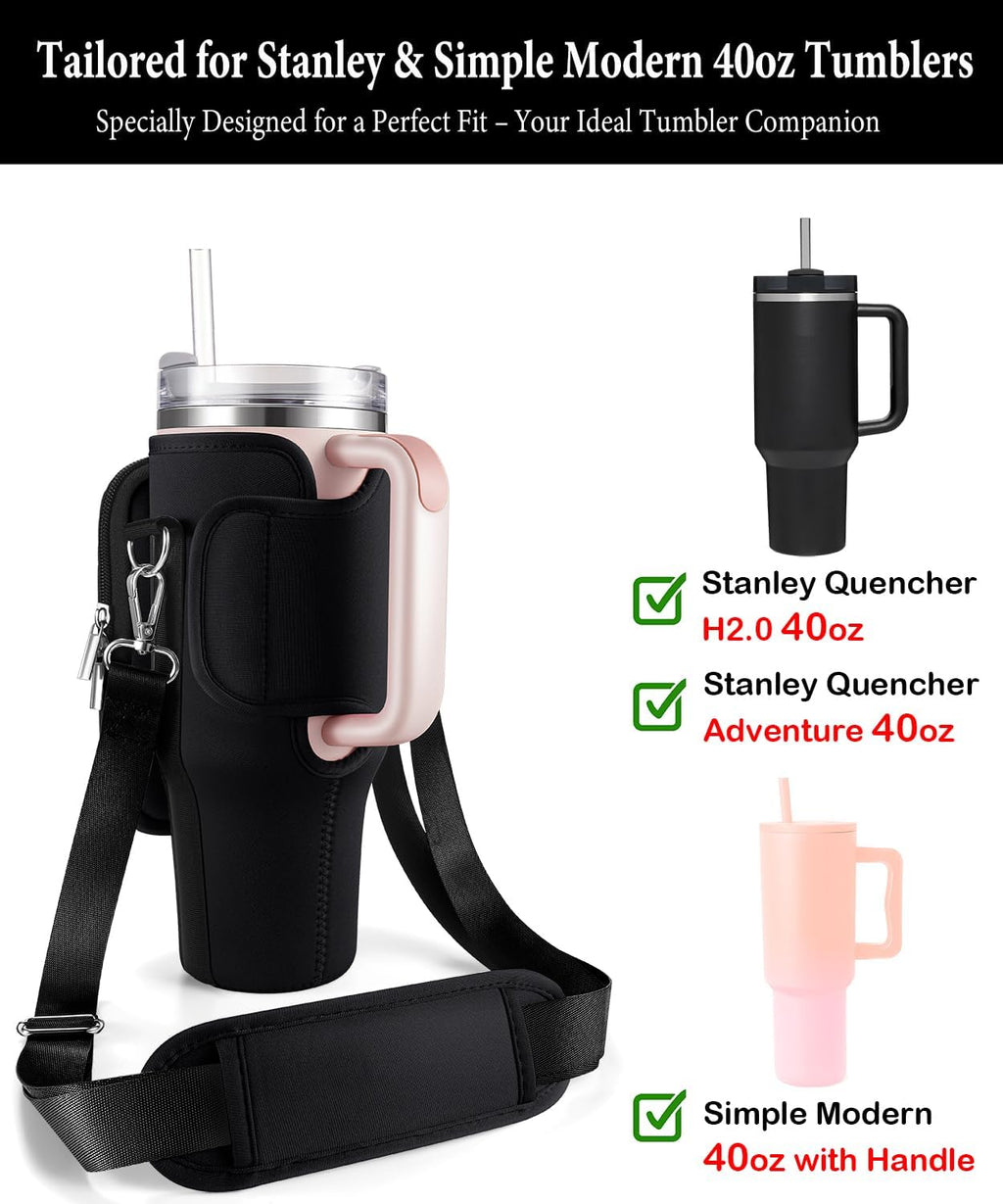 Stanley | Carrier Bag with Phone Pocket - Adjustable Sling Sleeve for 40 oz Tumbler & Accessories