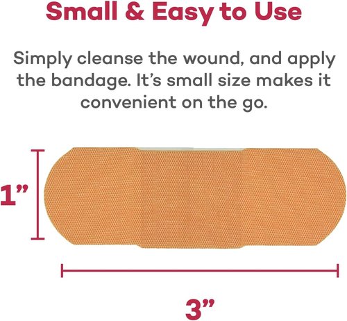 Dealmed Sterile Flexible Fabric Adhesive Bandages - Breathable 1x3 Inch First Aid Strips - 100 Count Box