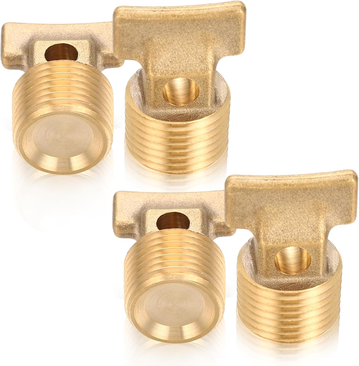 Skiennix 4 Pcs Solid Brass Boat Drain Plugs - 1/2" NPT Garboard Plug for Hulls | Durable & Reliable