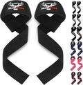 BEAST RAGE Lifting Wrist Straps for Weightlifting, Straps Gym Grip Power Workouts Lifting Straps Padded Cotton Men Women Wrap Lift, Deadlift Bodybuilding Weight Lifting Exercise Straps (Black)