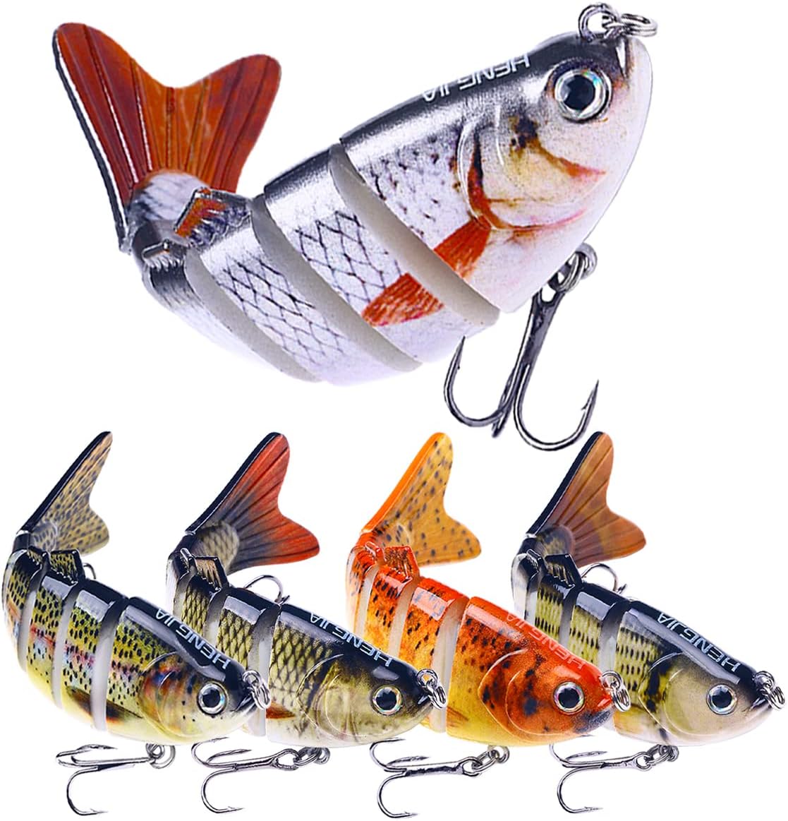 Swim Warrior Fishing Lures - Animated Multi-Jointed Swimbaits for Bass & Trout | Lifelike Bionic Design