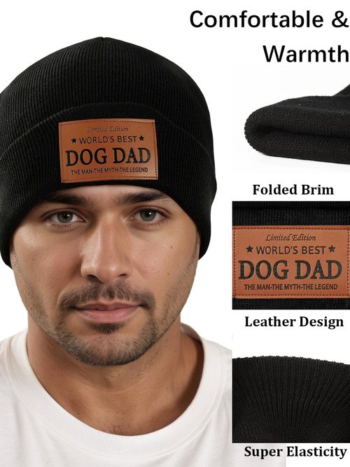 Dog Dad Gifts Best Dog Dad Ever Beanie Hat Animal Lovers Christmas Stocking Stuffers Birthday Stuff Black