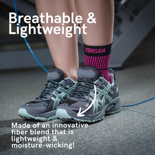 Zensah Ankle Support - Compression Ankle Brace - Great for Running, Soccer, Volleyball, Sports - Ankle Sleeve Helps Sprains, Tendonitis, Pain, Black, Small