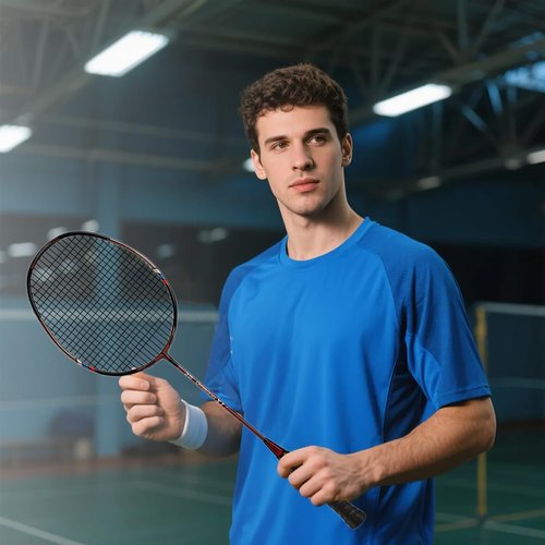 Badminton Racket Set,Badminton Rackets,Both Offensive and Defensive,Lightweight Composite Carbon Fiber 82g Durable Racket,with 2 Rackets,2 Shuttlecocks,and 1 Ball Bag