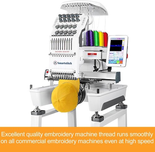 Brothread - 5000M Polyester Embroidery Machine Thread | 40WT - Ideal for Commercial & Home Use - Black