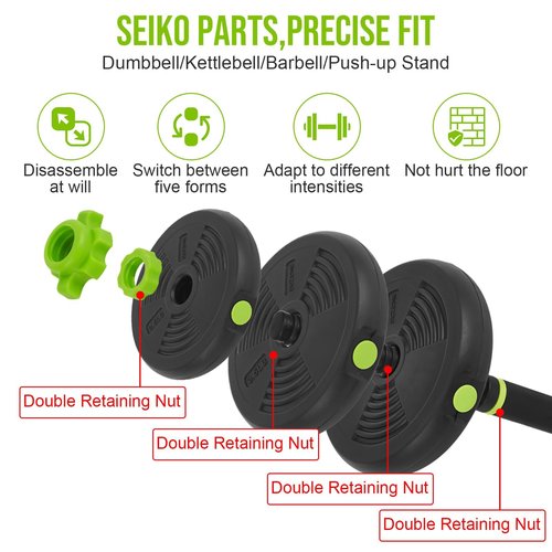 44/66/88 Lbs Adjustable Dumbbell Set, 4-In-1 Free Weights Set with Connector, Fitness Exercise Equipment Used As Barbell, Kettlebells, Push Up Stand, Weights Set for Home Gym Suitable Men/Women