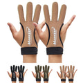 MARKEEP Archery Gloves 2 Pack Shooting Hunting Leather Guard 3-Finger Guard for Youth Adult Man Woman and Beginner Recurve Arrow Bow Archery Protective Gear Accessories