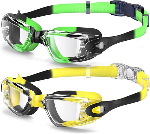 Braylin Kids Swim Goggles - 2-Pack Comfortable Swimming Goggles for Boys & Girls | Ideal for Pool Use