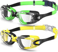 Braylin Kids Swim Goggles - 2-Pack Comfortable Swimming Goggles for Boys & Girls | Ideal for Pool Use
