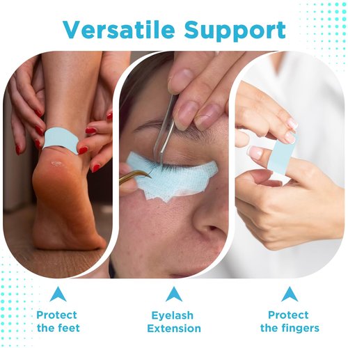 OK TAPE Silicone Medical Tape (2 Rolls) for Sensitive Skin,Waterproof Surgical Tape for Secures Dressings and Gauze,Pain-Free Removal Micropore Tape, First Aid Bandage Tape,1" x 5yd,Blue