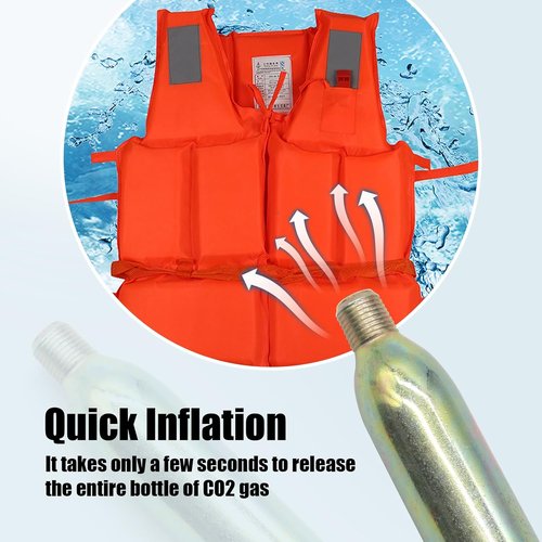 CO2 Cartridge - 24 Gram Metal Rearming Kit for Life Vest & PFD | Auto/Manual Compatibility