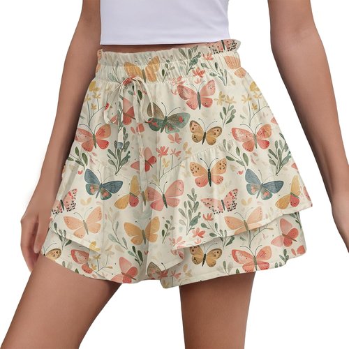 Marsvovo Summer Lounge Shorts - Trendy High Waist Ruffle Skorts for Women | Perfect for Tennis & Golf