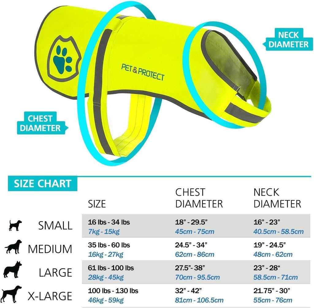 Reflective Dog Coat by [Brand Name] - High-Visibility Safety Vest for Walking & Training | Fits Small to Large Breeds 16-130 lbs