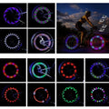 DAWAY A12+ LED Bike Wheel Lights for Night Riding, Waterproof Safety Bicycle Spoke Lights with Batteries Included, Bright Bike Accessories Gifts for Kids Adults, 30 Fun Patterns Change, 2-Tire Pack
