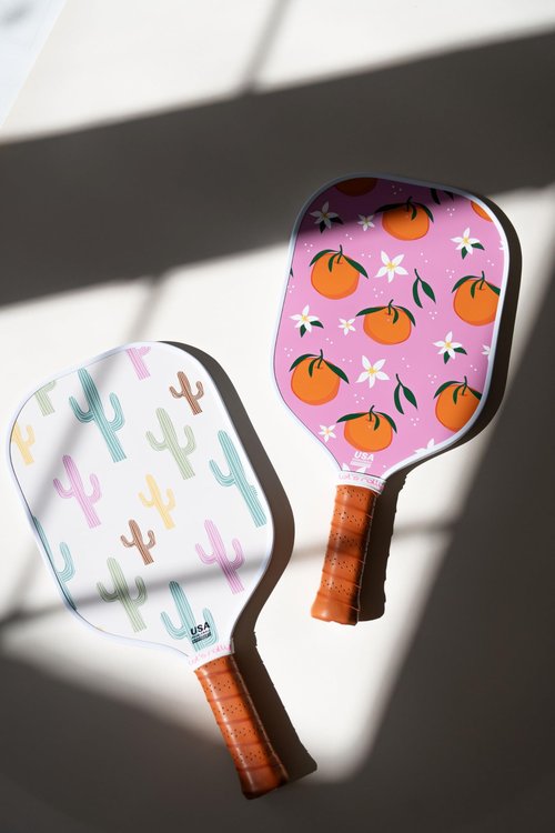Let’s Rally Fiberglass Pickleball Paddle (Orange Blossom) – USAPA Approved Pickleball Racket for Women, Cute Design for Indoor & Outdoor Play