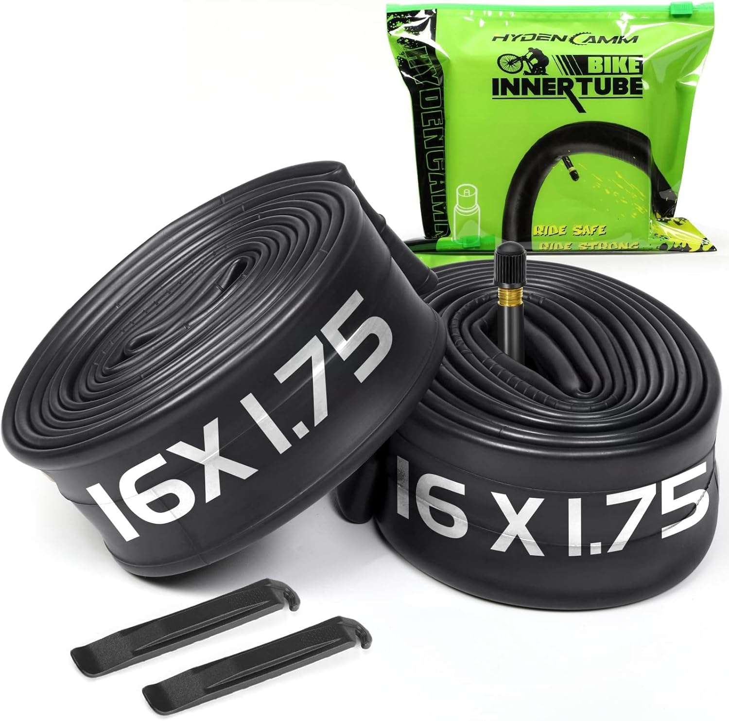 Reliable Bicycle Tube by [Brand Name] - 12" to 29" Sizes with 32mm AV Schrader Valve & Tire Levers