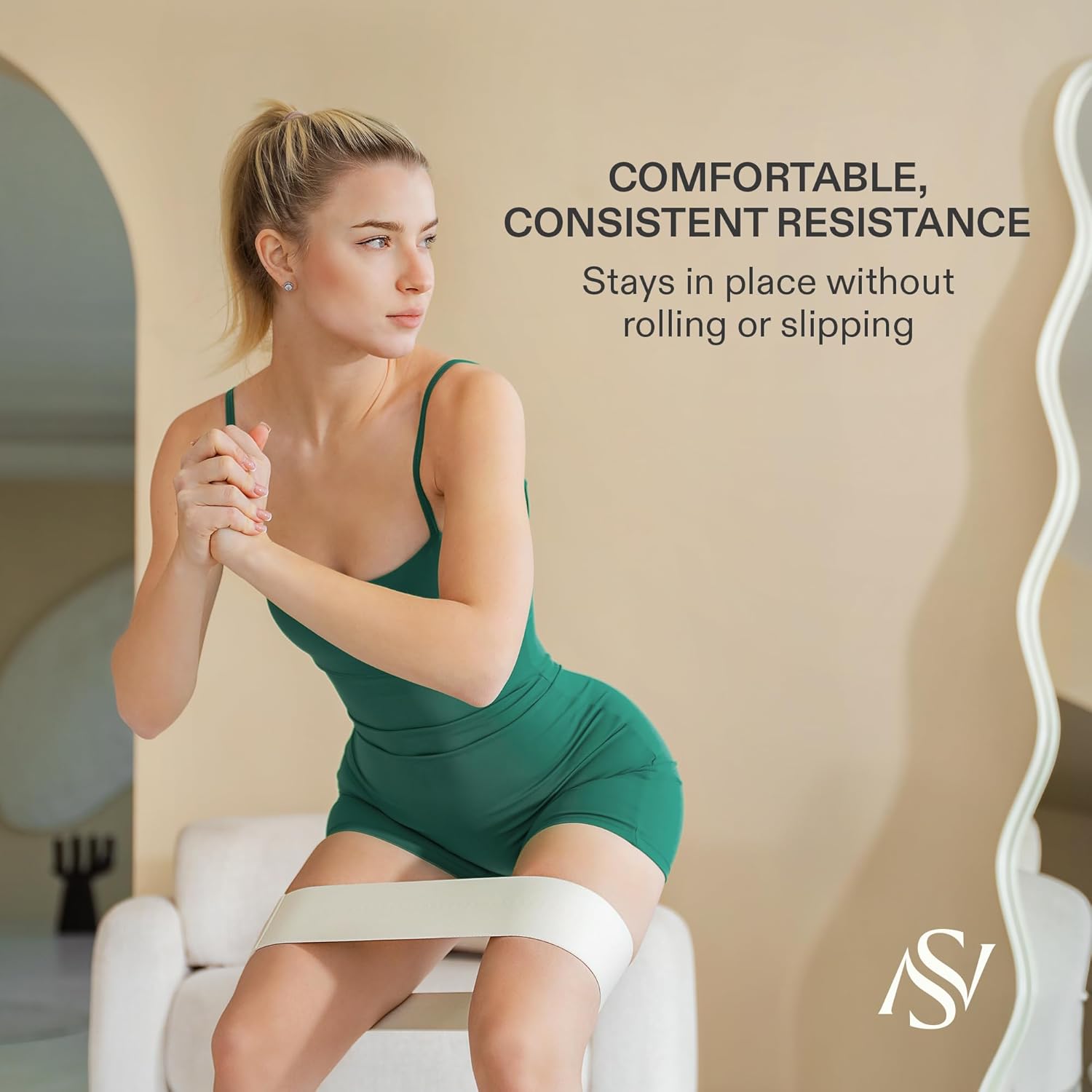 Premium Loop Resistance Bands Set - Non-Slip Fabric Booty Bands for Glutes & Legs (Light, Medium, Heavy) | Ideal for Pilates & Strength Training