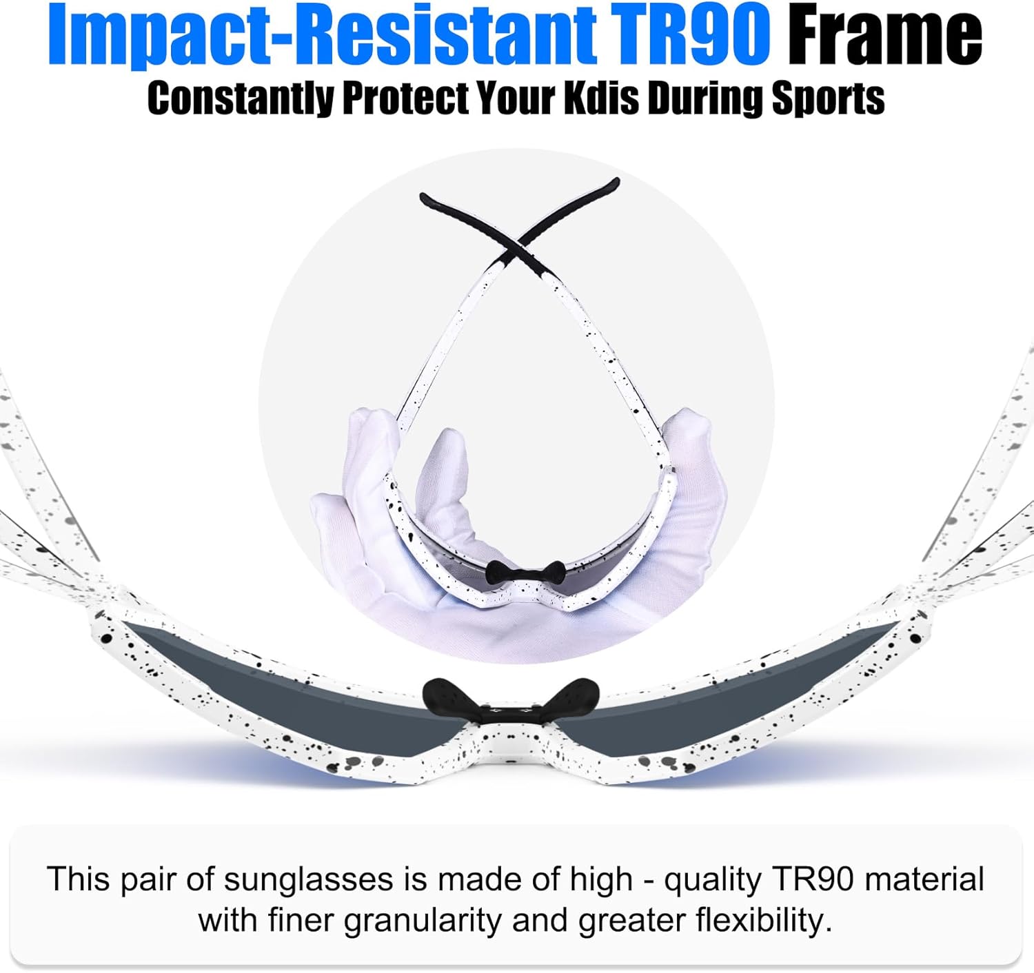 Polarized Kids Sunglasses - Ultra-Light TR90 Frame | UV400 Protection for Boys & Girls