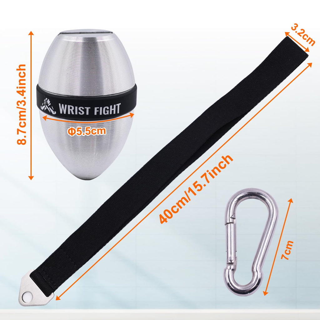 Wrist Fight Aluminum Alloy Elliptical Wrist Ball Trainer – Durable Forearm & Grip Strength Exerciser with Non-Slip Design, Pronation & Supination Training, Includes Storage Bag (Black)