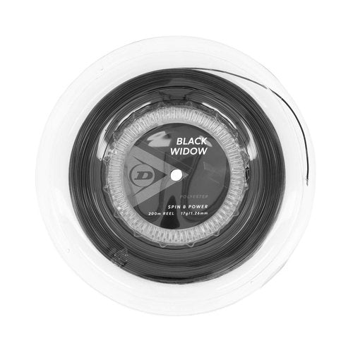 Dunlop Sports Black Widow Tennis String, 17G, 660' Reel