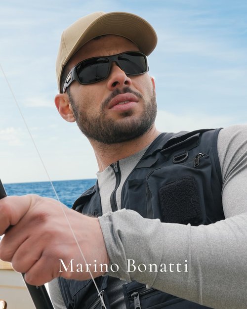 Marino Bonatti Sports Polarized Sunglasses Men Fishing Sunglasses See Fish in Water Wrap-around Glasses UV400