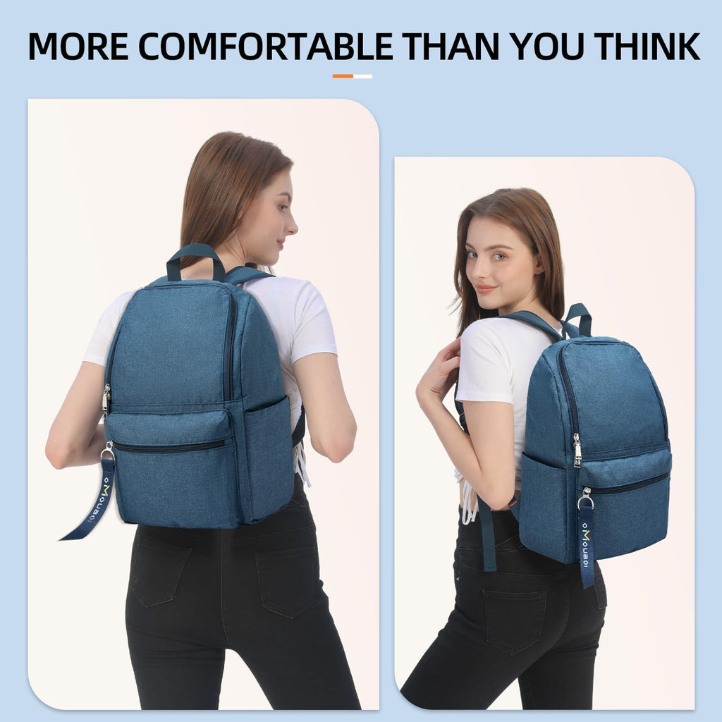OMOUBOI Casual Daypack - Superbreak 14-Inch Laptop Backpack for Men & Women | Ideal for Travel & Business (Blue)