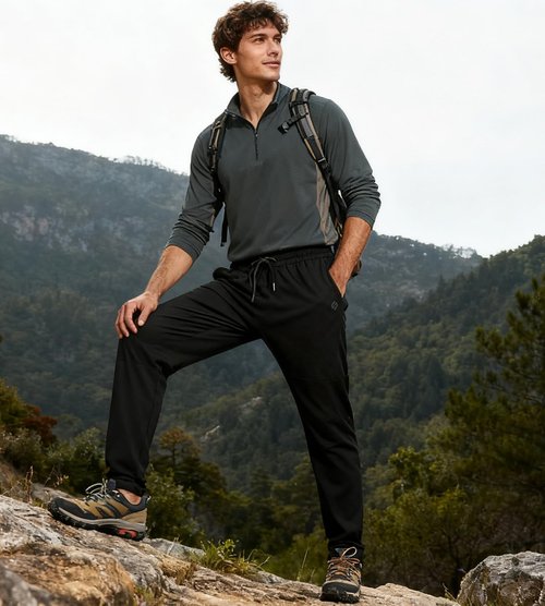 HODOSPORTS Extra Tall Men's Sweatpants - Zipper Pocket Joggers for Workout | Available in 32"-40" Inseam