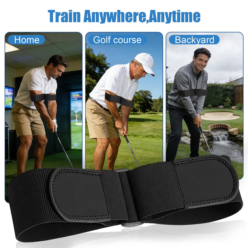 TOTITOM Golf Swing Training Aid- Adjustable Swing Correcting Arm Band, Swings Path Control for Enhance Muscle Memory & Connection, Golf Trainer for Right & Left-Handed Players