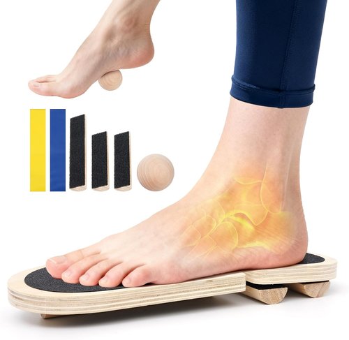 Ankle Balance Board by [Brand Name] - Adjustable Single-Leg Strengthener with Massage Ball & Resistance Bands | Ideal for Rehabilitation & Stability Training
