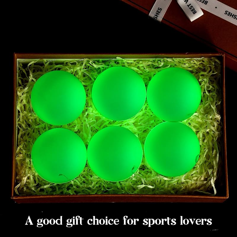 Glow in the Dark Lacrosse Balls Official Size - Six Pack, Green+6 - Soulchen