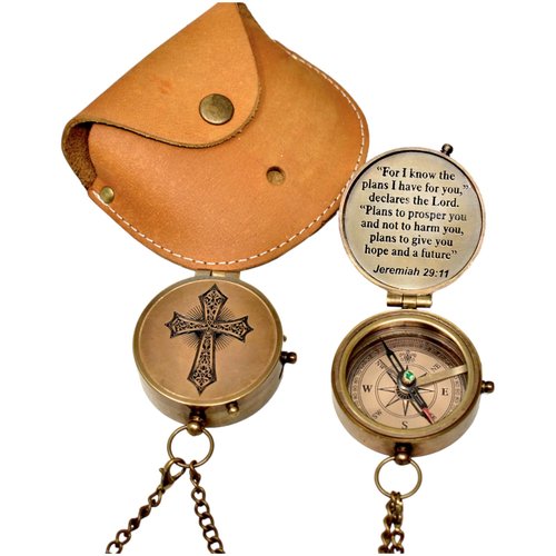 First Communion Gift for Boys and Girls, Engraved Compass, Religious Gift for Men, Jeremiah 29 11, Baptism Gifts, Birthday, Mothers Day, Fathers Day, Graduation Gift, Wedding Gifts