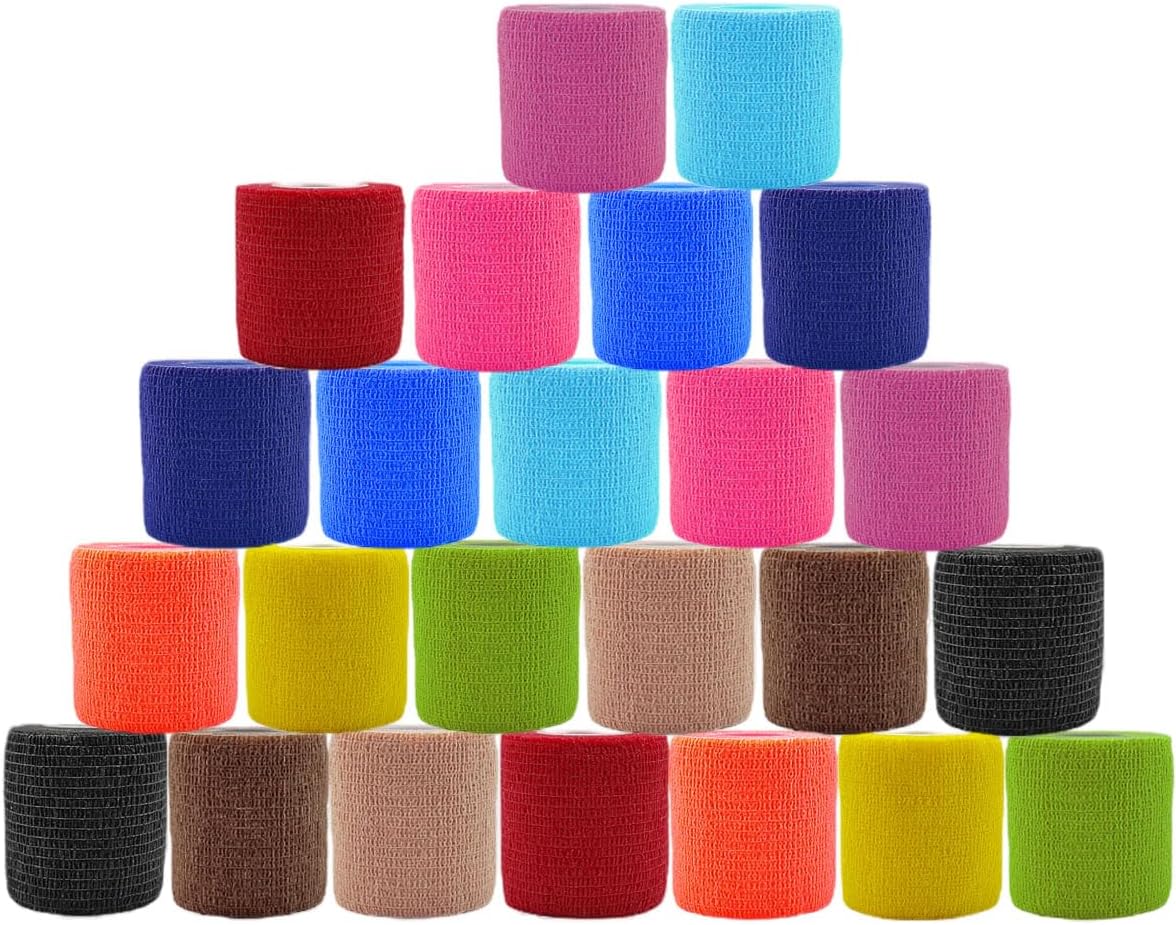 Skiennix Self-Adhesive Bandage Wrap - 2 Inch x 5 Yards, Breathable Elastic Tape for Sports & Pets