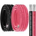 10 Gauge Marine Wire - 10 AWG Tinned Copper Electrical Cable for Boats & Automotive | 10FT Red & 10FT Black