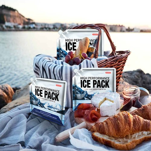 ABOXOBOG Reusable Ice Packs for Coolers Long Lasting Gel Freezer Packs for Cooler Bag Backpacks, Lunch Box, Cooler Bag, Keeps Food Cold Fresh (Set of 4)