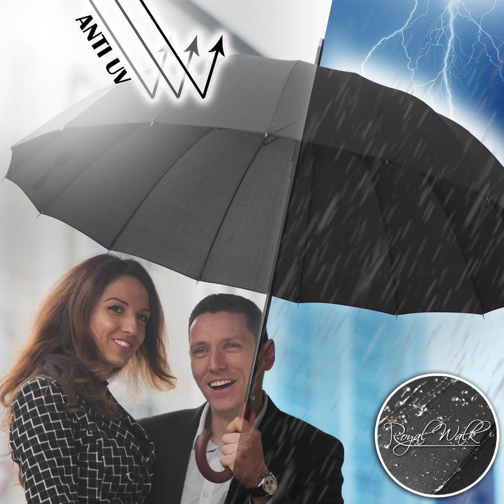 Royal Walk Large Umbrella for 2 - 54 Inch Automatic Open, Wind Resistant, Fast Drying Design